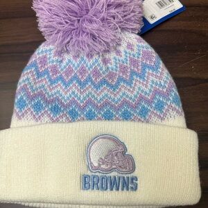 Kids Purple and Blue Knit Beanie